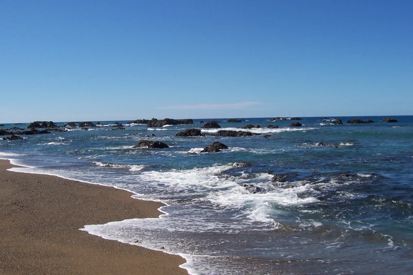 A rocky beach cove on Isla del Cano off the Osa Peninsula